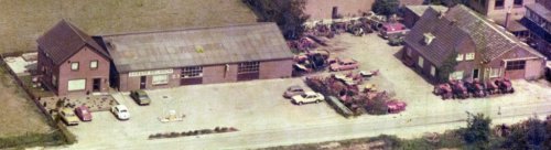 Garage Pelgrom en landbouwmechanisatiebedrijf Pelgrom in 1979